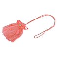 thumbnail image 4 of IBA Indianbeautifulart Decorative Pom Pom Keyrings Dark Peach Orange Salwar Kameez Accessories For Women, 4 of 8
