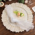thumbnail image 5 of Balsa Circle 5 White Sheer Crinkled Organza Dinner Table Napkins Wedding Party Events Reception Decorations Supplies, 5 of 8