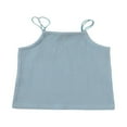 thumbnail image 1 of Girl‘s Vest  Children‘s Solid Color Ribbed Sling Tops Tight Sleeveless Shirt Camisole for Kids, 1 of 5