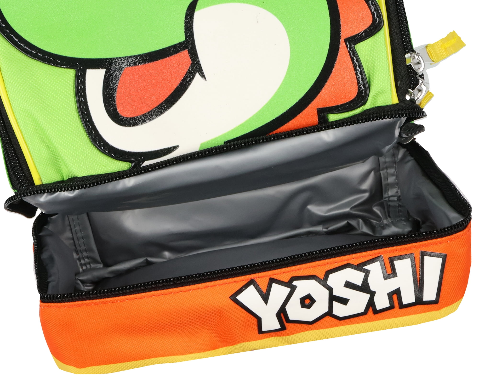 Super Mario Yoshi Lunch Box Dual Compartment Insulated Lunch Tote 10"