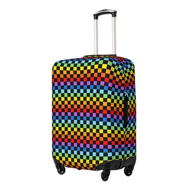 Fotbe Rainbow Chequerboard Funda Protectora para Equipaje, Antirrayones y Resistente a la Suciedad, Compatible con Maletas de 18 a 32 Pulgadas-X-Large