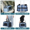 thumbnail image 6 of PETSFIT 17in Cat Carrier, Pet Carrier Airline Approved, Soft Carrier for Small and Medium Cats Under 20 Lbs， Blue, 6 of 9