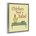 thumbnail image 3 of Stupell Industries Chicken Salad Vintage Pun Humor Painting Gray Floater Framed Canvas Art Print Wall Art, 25 x 31, 3 of 9