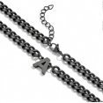 thumbnail image 2 of A-z N Chain Necklace For Boys Men Women Letter Pendant Less Steel 6.5mm 18+2 Inches Jewelry, 2 of 5