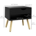 thumbnail image 3 of HOMCOM Set of 2 Bedside Tables with Drawer and Shelf for Bedroom, 3 of 10