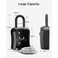 thumbnail image 3 of Puroma Key Lock Box, Portable Combination Lockbox Wall-Mounted Key Storage Box for House Keys, Resettable Code Safe Security Lock Box for Home, Office, Apa, 3 of 7