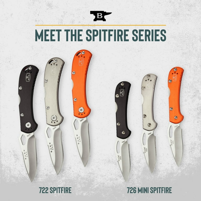 Spitfire Lockback Black with Belt Clip, 3.25