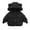Black, variant on Ruyang Kids Bear Puffer Jacket Baby Boys Girls Winter Warm Cute Down Coat Padded Thermal Zip Up Puffy Quilted Outwear