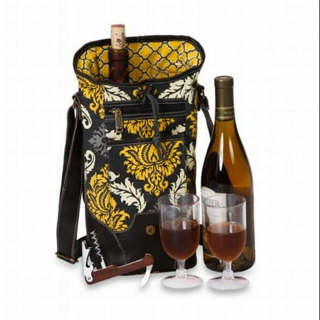 Contemporary Insulated Bottle Wine Carrier w/ Accessories - Provence Flair
