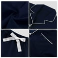 thumbnail image 6 of ANLIQI Womens 100% Cotton Pajamas Short Set Soft Short Sleeve Sleepwear Button Down Summer Pjs Set with Pockets(Navy Blue, Medium), 6 of 7