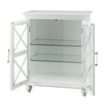 thumbnail image 3 of Teamson Home Wooden Bathroom Floor Cabinet With 2 Doors White ELG-632, 3 of 4