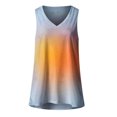 thumbnail image 3 of Lufly Plus Size Tank Tops for Women Summer Sleeveless T Shirts V Neck Casual Gradient Loose Top Vest,Yellow,XL, 3 of 3