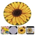 thumbnail image 3 of QJUHUNG DIY Latch Hook Kit Rug Flower Dog Football Latch Hooking Kits for Beginners - Sunflower, 3 of 6