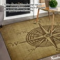 thumbnail image 2 of FREEAM Vintage Compass Non Slip Area Rug for Living Dinning Room Bedroom Kitchen, (20 x 31 Inch), Compass Navigation Modern Nursery Rug Floor Carpet Yoga Mat, 2 of 6