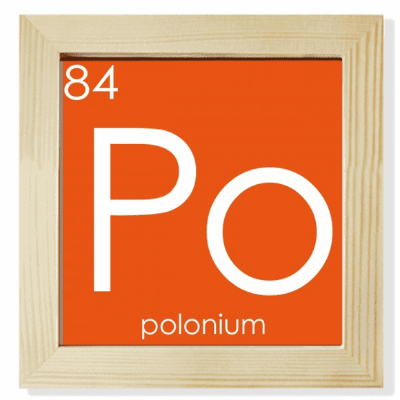 Chestry Elements Period Table Semetal Polonium Po Square Picture Frame Wall Tabletop Display