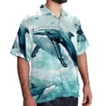 thumbnail image 2 of Whale Men's Casual Poplin Button Down Short Sleeve Shirts for Summer Beach - Unisex, 2 of 6