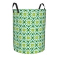 thumbnail image 3 of LNWH Laundry Basket, Floral Geometric Repeat Pattern Foldable Laundry Hamper With Handles Waterproof, Medium, 3 of 8