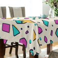 thumbnail image 5 of Yayeee Tablecloths 54" x 54" Rectangle Wrinkle Resistant Party Table Cover, Beige Retro Pattern, 5 of 8