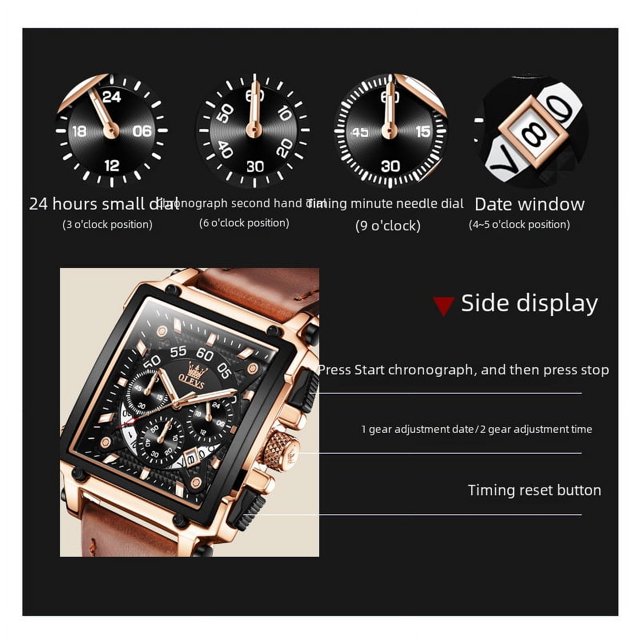 Reloj minimalista, reloj de cuarzo con esfera grande, reloj informal para estudiantes, reloj para hombres
