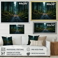 thumbnail image 4 of Designart "Path To The Forest Emerald" Landscapes Floater Framed Wall Art Living Room, 4 of 7