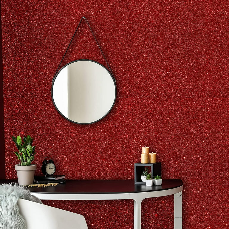 Glitter Wallpaper Stick and Peel Glitter Contact Paper for Walls