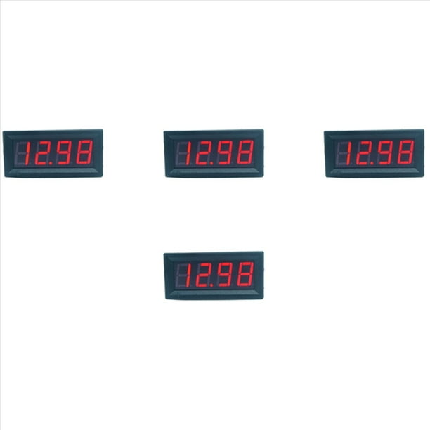 4X 0.56 Pulgadas Mini Digital Pantalla LED 4 Bits 0-100V Panel del VoltíMetro Probador de Medidor de Voltaje