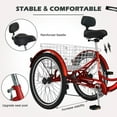 thumbnail image 6 of NAIZEA Adult Tricycles 26 Inch 3 Wheel 7 Speed Bikes Three-Wheeled Bicycles Cruise Trike with Shopping Basket, 6 of 9