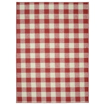 Garland Rug Country Living Buffalo Plaid Polypropylene Chili Red/Ivory Indoor Area Rug, 5' x 7'