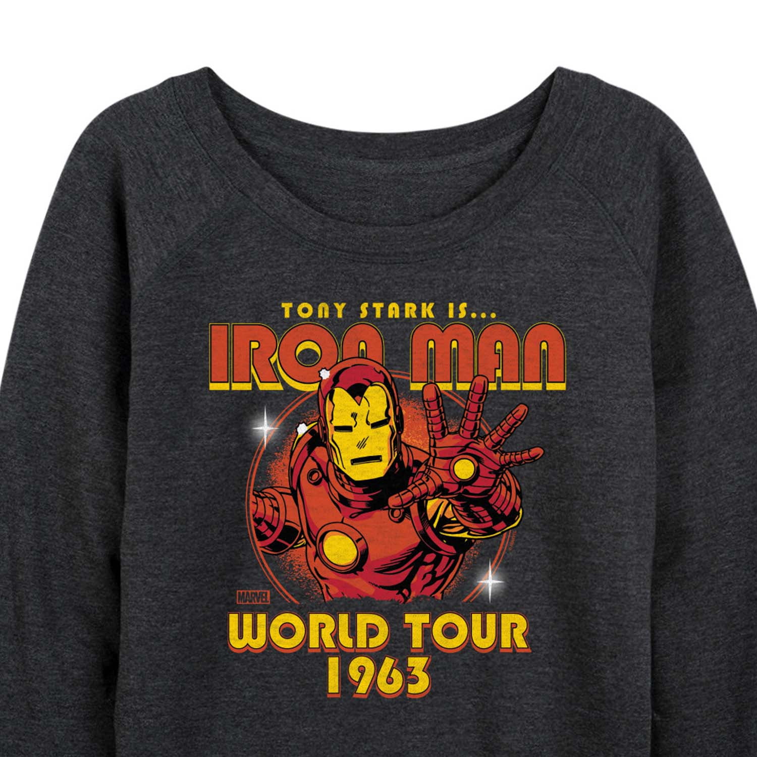 Marvel Iron Man - Band Tee Style - Women's French Terry Pullover Long Sleeve Shirt