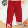 thumbnail image 2 of fatyb Toddler Baby Girls Winter Fleece Lined Leggings Elastic Waist Thermal Pants Infant Warm Bottoms, 2 of 7