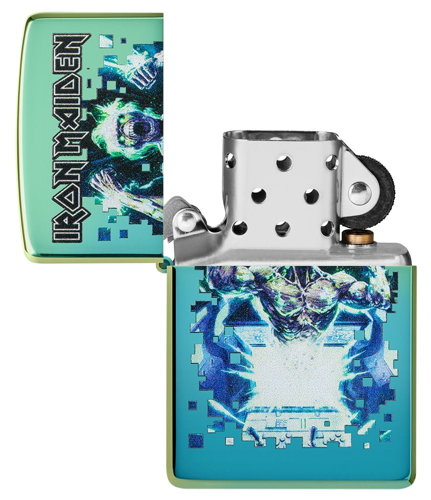 Zippo Iron Maiden High Polish Teal Pocket Lighter