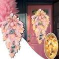 thumbnail image 2 of WNEXOPE Warm Light LED Christmas Painted Ball Upside Down Tree Door Hanging, 60x30 cm/23.4x11.7 in - Ideal for Festive Indoor and Outdoor Decorations, 2 of 9