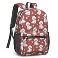 thumbnail image 2 of Bichon Frise and Dog Paw Print 17" School Backpacks for Teens,Waterproof Oxford Fabric,S-Shape Padded Straps for School,Travel,Hiking,Camping, 2 of 6