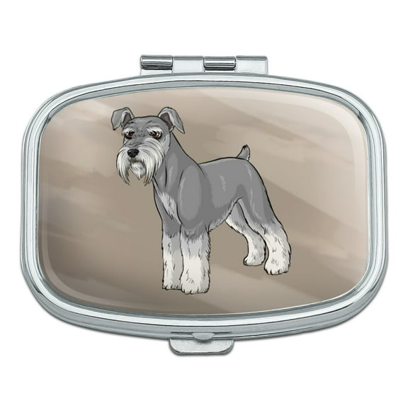 Miniature Schnauzer Dog Rectangle Pill Case Trinket Gift Box