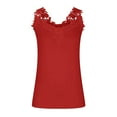 thumbnail image 4 of AherBiu Summer Tank Tops for Women Lace Strap Sleeveless V Neck Casual Comfy Tanks Solid Color, 4 of 6