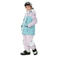 thumbnail image 2 of Aboser Winter Waterproof Snowsuits for Kids Boys Girls Insulated Ski Snow Suit Warm Windproof Snowboarding Skisuit 2 Piece Snow Outfits Sky Blue 3 Years, 2 of 8