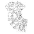thumbnail image 6 of WOYY Toddler Boys DIY Hand Painted Dinosaur Outfits Kids T-Shirt Shorts Set, Sizes 3-4T, 6 of 6