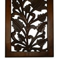 thumbnail image 4 of Benzara Mango Wood Wall Panel Hand Crafted with Leaves and Scroll Work Motif, Brown, 4 of 7