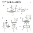 thumbnail image 3 of Crestlive Products Outdoor Cast Aluminum Swivel Bar Stool with Cushion (Set of 2), 3 of 7