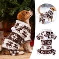 thumbnail image 2 of Hearth & Gear Pajamas For Reindeer Snowflake Hooded Warm Winter With Pompom Multiple Sizes (S 4XL) For Small Medium Large Pet Clothes for Small Dogs Tutu Pet Clothes Hangers And Rack Pet Clothes for, 2 of 6