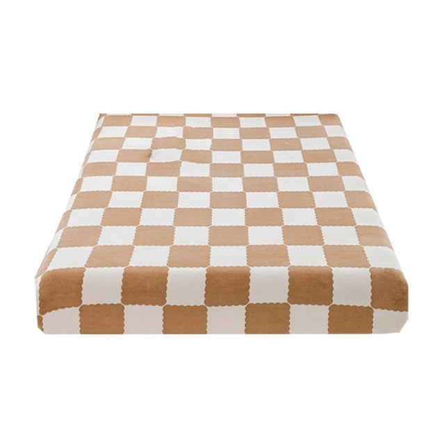 Yhmxh Bedding Fitted Sheet Protective Cover For Bed Mattress Pocket Fitted Sheet Winter Warm Breathable Non Slip For Care Bed Sheet Quilted Fitted Sheet Skin-friendly Machine Washable Microfiber