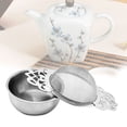 thumbnail image 3 of Tasse Infuseur à Thé en Acier Inoxydable Diffuseur Filtre pour Feuilles en Vrac Passoire de Cuisson Maille Filtre à Épices Cuisine Réutilisable Lavable Outil à Café Argent, 3 of 8
