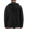 thumbnail image 2 of Men's Lightweight Removeable Hood Water Resistant Black Windbreaker Jacket (Small), 2 of 4
