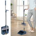 thumbnail image 1 of EGNMCR Cleaning Supplies, Sweeping Brooms Indoor 180° Rotatable Standing Storage Buckle Type Brooms And Dustpan Set With Scraping Teeth And Scraper Cleaning Suitable For Home portable broom, 1 of 9