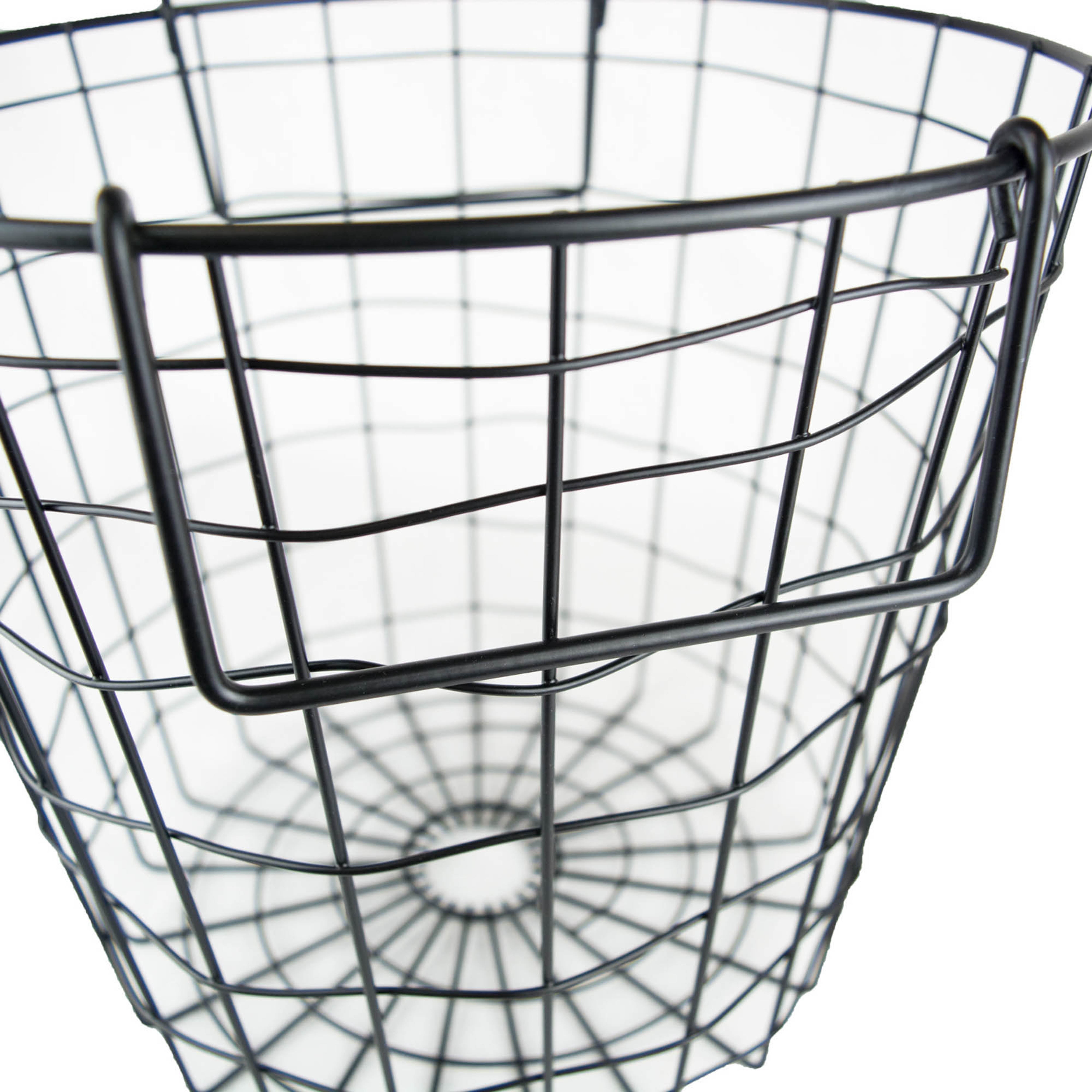 DII 12x12" Round Modern Metal Small Sturdy Design Basket in Black