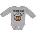 thumbnail image 3 of Inktastic My Great Aunt Loves Me Cute Sloth and Baby Boys or Girls Long Sleeve Baby Bodysuit, 3 of 5