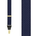 thumbnail image 2 of Suspender Store Mens Jacquard Checkered Clip Suspenders Navy 42" for 5'0" to 5'9" tall, 2 of 4