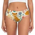 thumbnail image 1 of Fotbe Whimsical Fox Floral Garden Calzones Estampados para Mujer – Ropa Interior de Algodón, Cómoda, Suave y Elástica-Medium, 1 of 6
