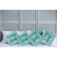thumbnail image 2 of Ambesonne Saying Throw Pillow Cover 4 Pack, Laugh More Worry Less Text, 18", Pale Blue Charcoal Grey, 2 of 5