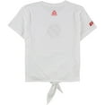 thumbnail image 5 of Reebok Womens Tie Front Graphic T-Shirt, White, Medium, 5 of 5